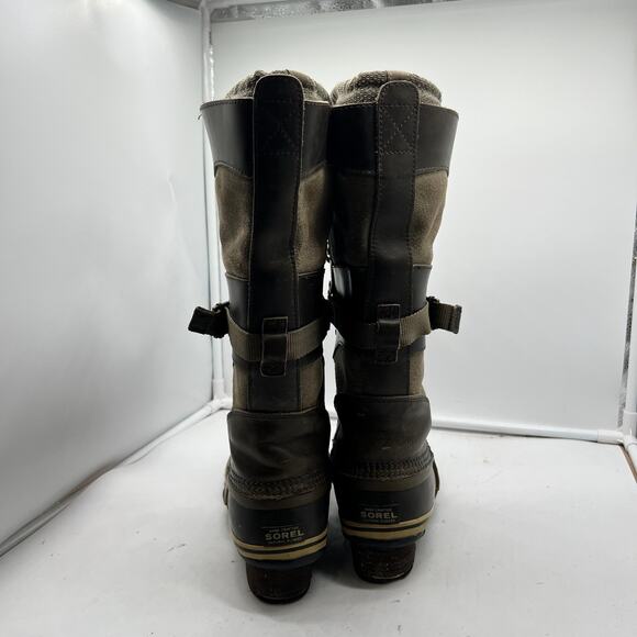 Sorel Boots Womens 10.5 Conquest Carly Tall Brown Waterproof Winter NL2033 - Picture 10 of 12